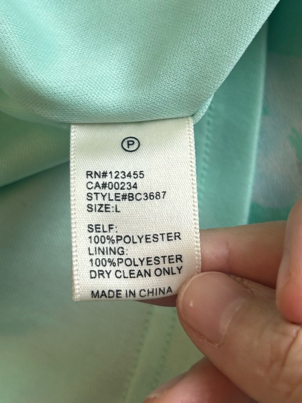 Design Lab Women’s Pastel Mint Floral
Asymmetric Handkerchief Hem Dress Size L - Picture 12 of 15